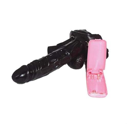 Realstic Black Strap-on Vibrating Dildo
