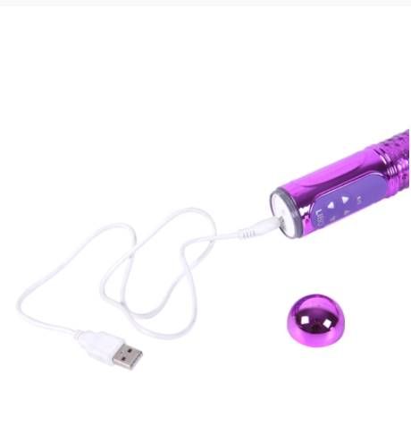 Rechargeable Butterfly Rabbit Vibrator with Rotating & Thrusting Beads