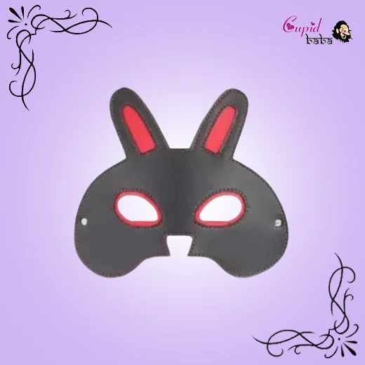Red & Black Cat Mask For BDSM Play