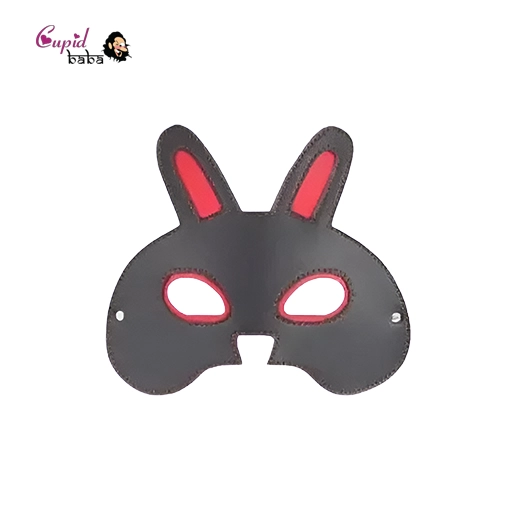 Red & Black Cat Mask For BDSM Play