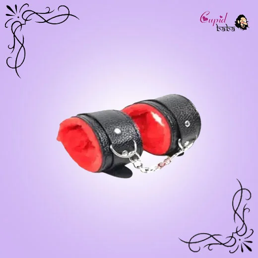 Red & Black Wrist Bondage Cuffs