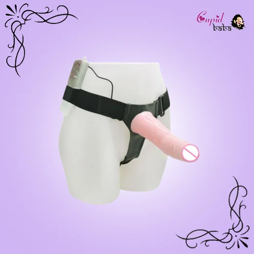 Remote Control 17cm Vibrating Hollow Strap-On Dildo Extender