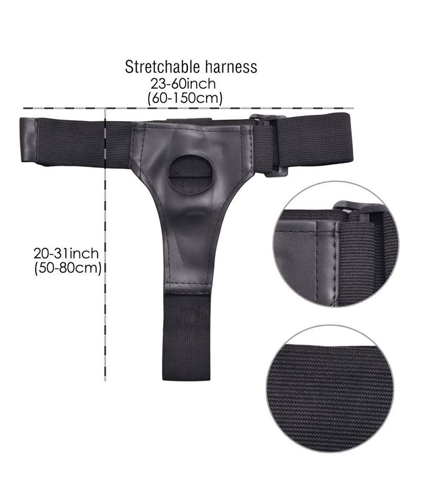 Remote Control 17cm Vibrating Hollow Strap-On Dildo Extender