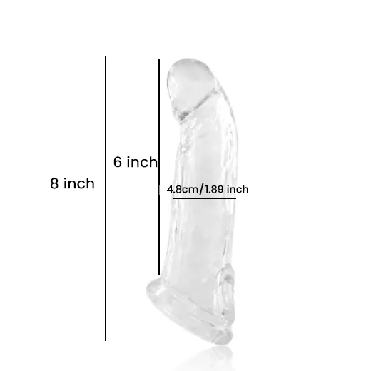 Reusable Transparent Penis Male Penis Enlargement Sleeve
