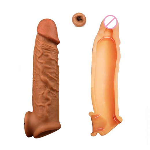 Reusable Silicone Penis Extender Male Condom Sleeve