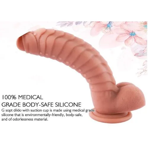 Ribbed Studded Texture Realistic Dildo