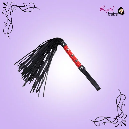 Romantic Leather Flogger Whip with Wrist Loop