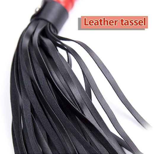 Romantic Leather Flogger Whip with Wrist Loop