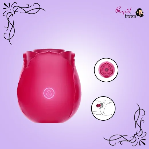 Rose Clitoral Sucking Vibrator With 7 Intense Suction Nipple Stimulator For Women