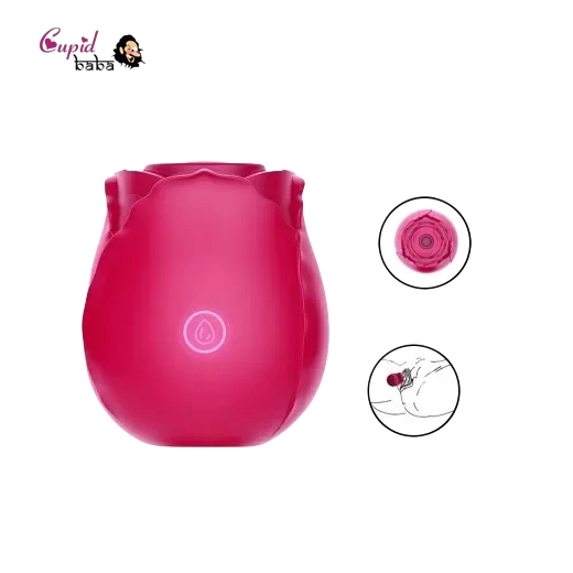 Rose Clitoral Sucking Vibrator With 7 Intense Suction Nipple Stimulator For Women