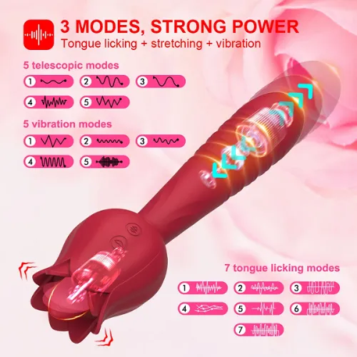 Thrusting Rose Toy With Dildo