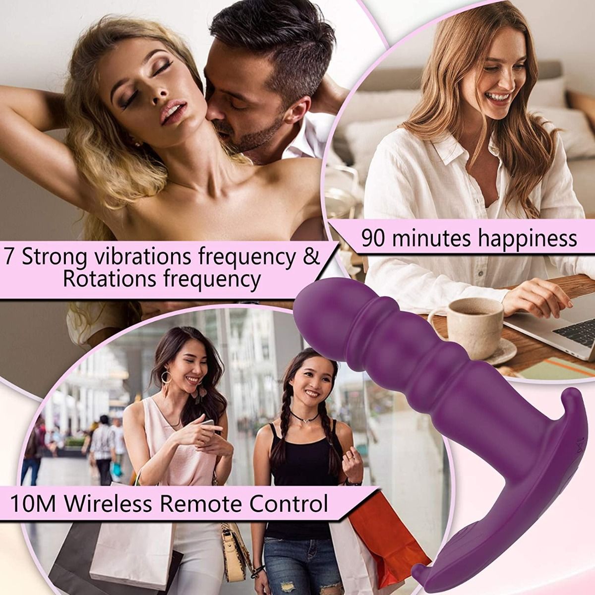 Rotating Vibrating Panty G Spot Clitoris Stimulator Vibrator