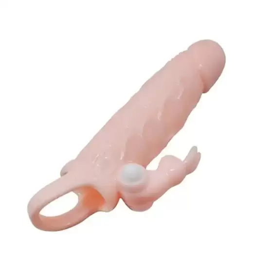Realistic Penis Condom Sleeve Vibrator Double Vibration
