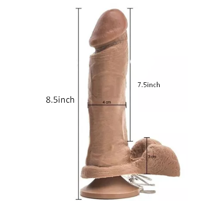 8.5 Inch Rotation Vibrating Women Brown Dildos
