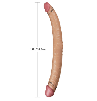 14-inch Double Ended lesbian Smooth Dildo
