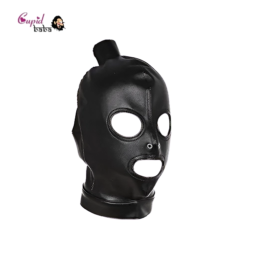 Sex Fetish Slave Hood Leather Mask.