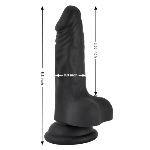 Short Boy 5 inch Black Dildo