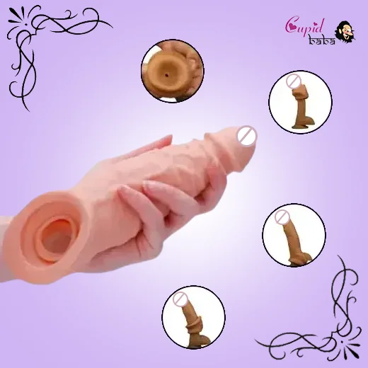 Silicone Double Hole Jumbo Penis Sleeve Extender