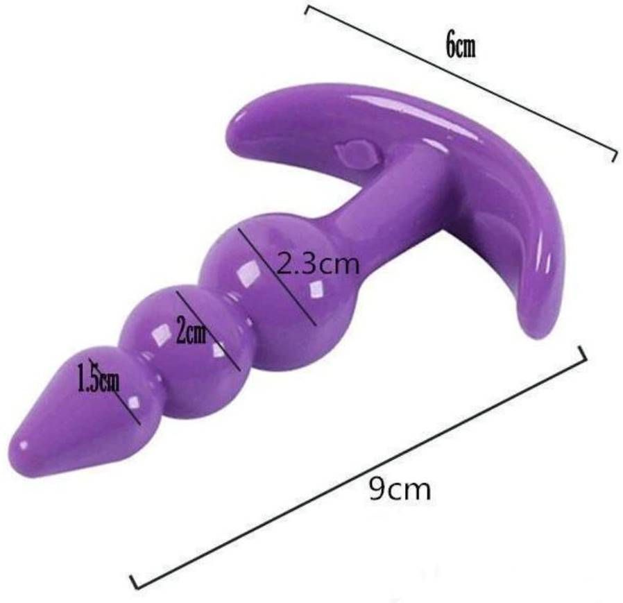 6 Piece Silicone Butt Plug Anal Training Kit