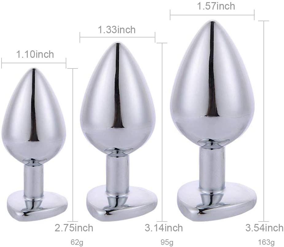 3Pcs Heart Shaped Anal Training Kit