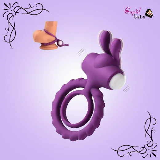 Soft Rabbit Vibrating Cock Ring For Men