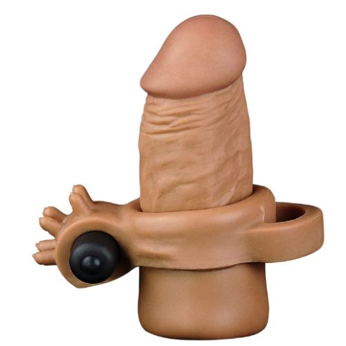 Soft Realistic Penis Extender Enlarger Dick Vibrator Sleeve