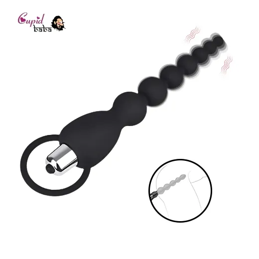 Soft Silicone Anal Beads Vibrator for Women