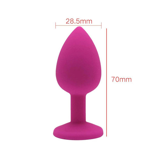 Small Soft Silicone Crystal Jeweled Anal Plug