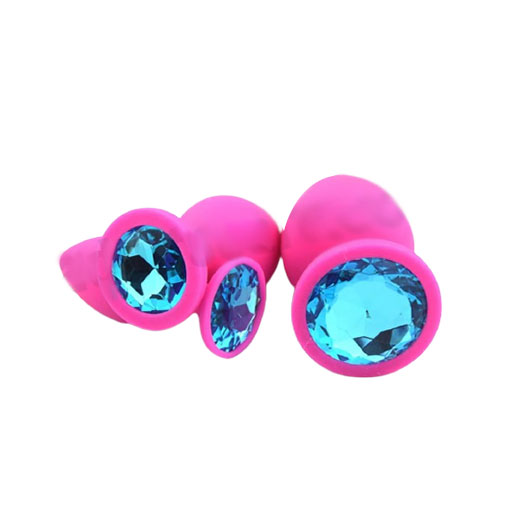 Small Soft Silicone Crystal Jeweled Anal Plug