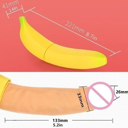 7 Speed Banana Vibrator Realistic Dildo