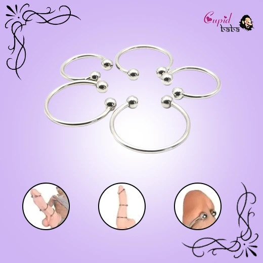 Stainless Steel 5 Size Cock Ring for Men