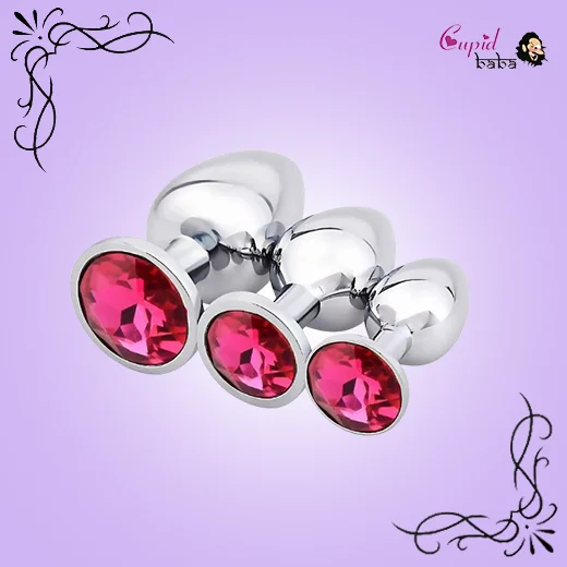 Stainless Steel Anal Plugs Trainer Kit - Luxury Diamond Jewelry