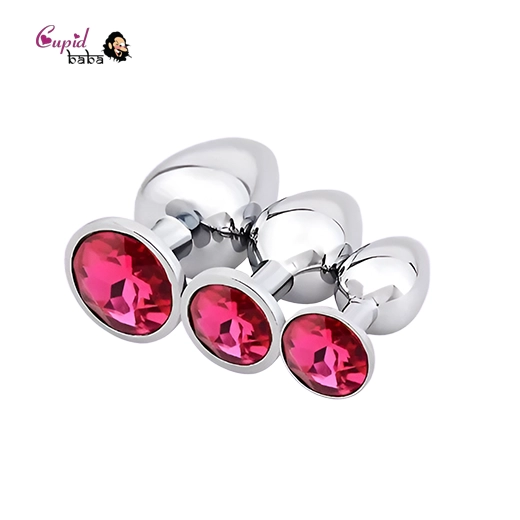 Stainless Steel Anal Plugs Trainer Kit - Luxury Diamond Jewelry