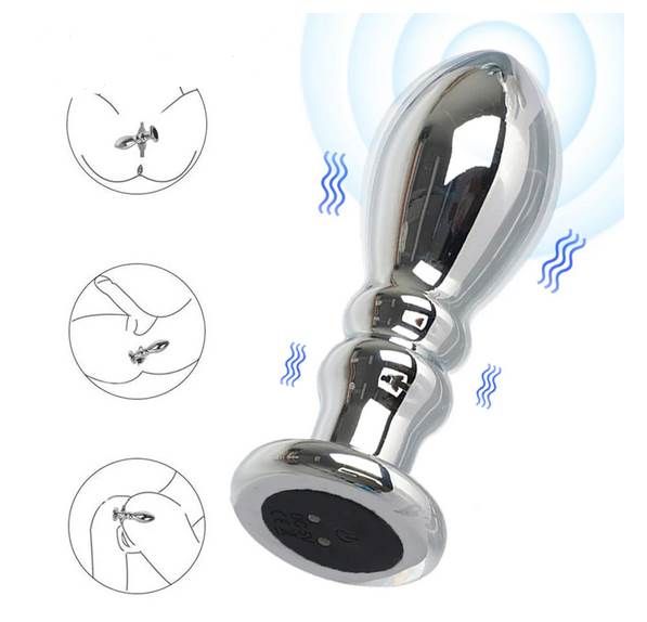 Stainless Steel Anal, Prostate Vibrators with USB charge