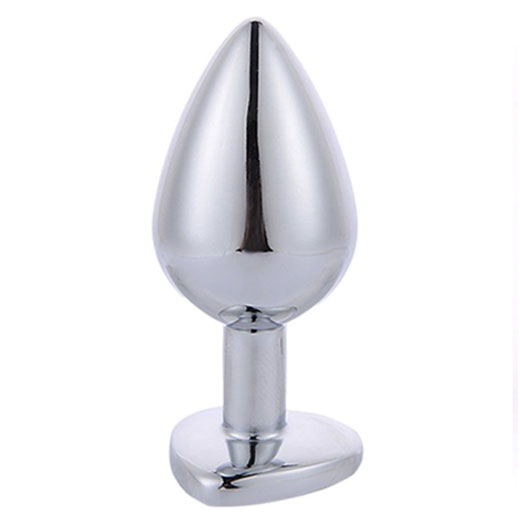 Heart Stainless Steel Crystal Anal Plug