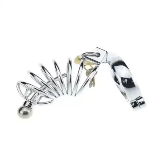 Stainless Steel Lockable Penis Cage For Men