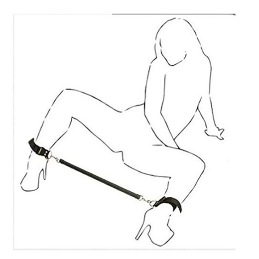 Stainless Steel Restraint Leg Spreader Bar Ankle Cuffs