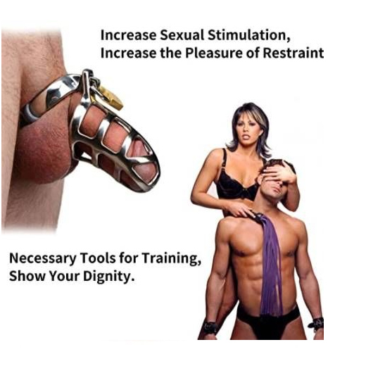 Steel Penis Chastity cage Lock