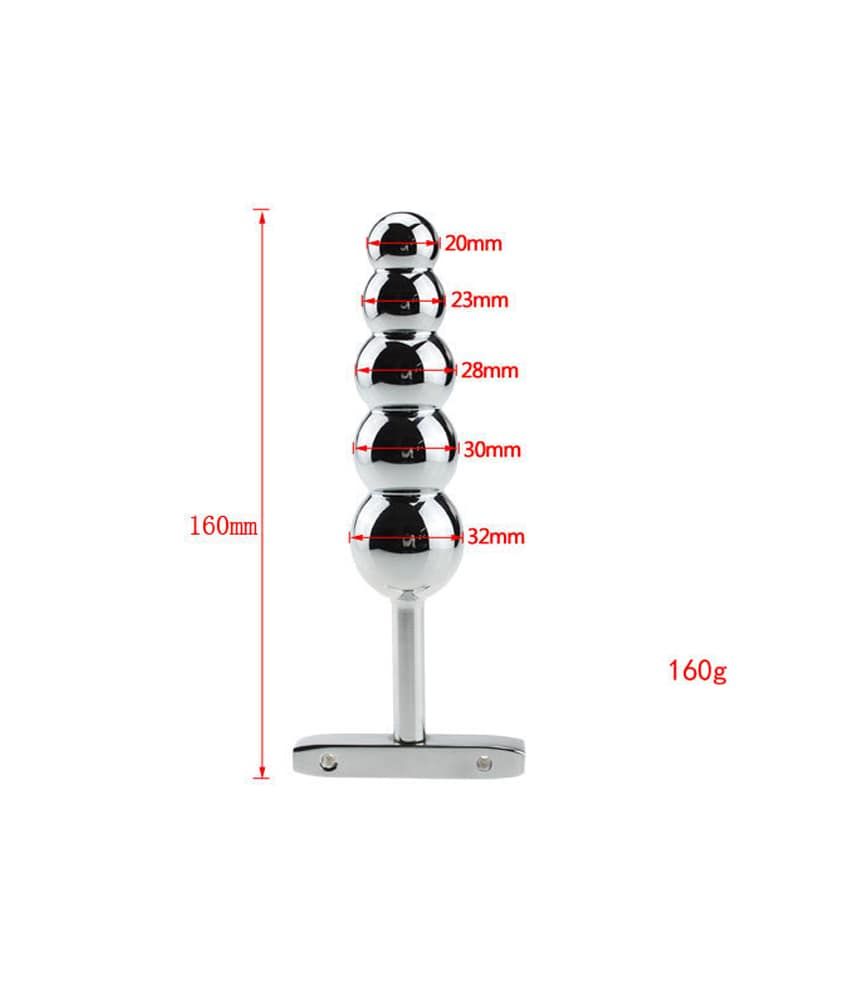 Stainless Steel Round Headed Bead Butt Plug