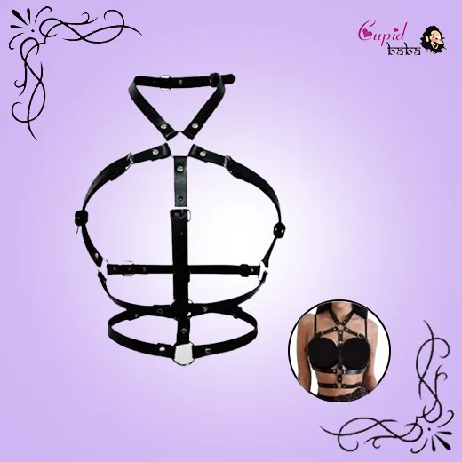 Stud Punk Goth Leather Harness Body Bondage Belt Cage