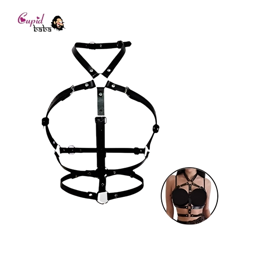 Stud Punk Goth Leather Harness Body Bondage Belt Cage