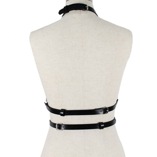 Stud Punk Goth Leather Harness Body Bondage Belt Cage