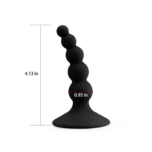 Tapered Anal Beads Trainer with Suction Cup