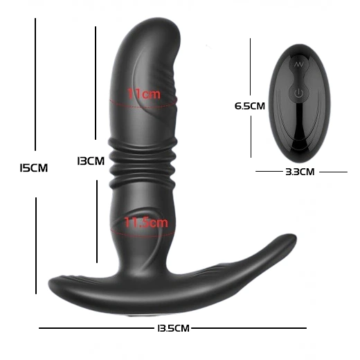 Thrusting Anal Vibrator Remote Control Prostate Massager