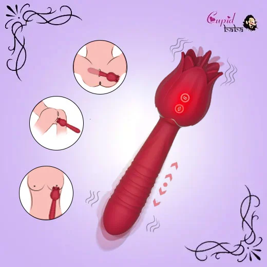 Thrusting Rose Toy With Dildo