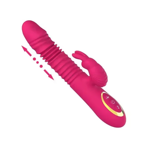 Thrusting Rabbit G Spot Clitoral Stimulator Vibrator with Magnetic Charging