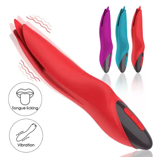 Waterproof Ultra-quiet Tongue Shape Vibrator Sex Toy