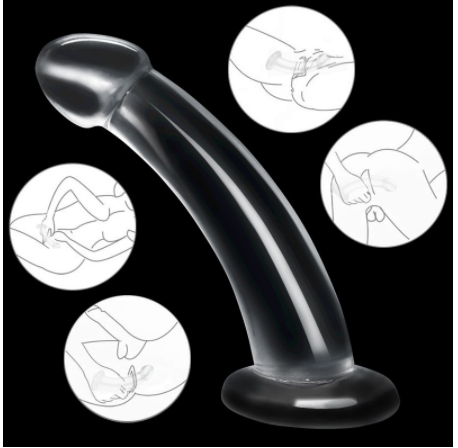 Transparent Anal Dildo With Suction Cup