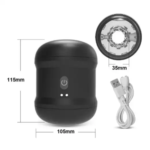 Automatic USB Rechargeable Vibrating Pocket Vagina Male Masturbator Cup