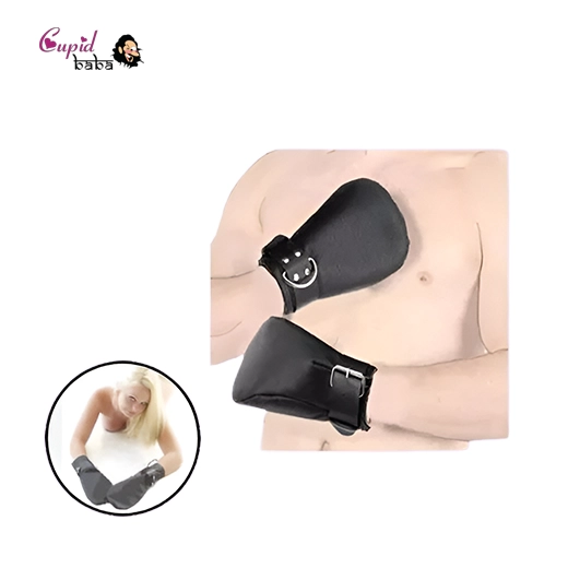 Unisex Leather BDSM Bondage Pet Role Play Gloves